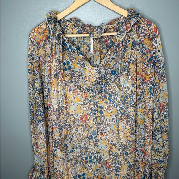 NWT Free People Feeling Groovy Maxi Dress - Ivory Combo - Picture 4 of 14